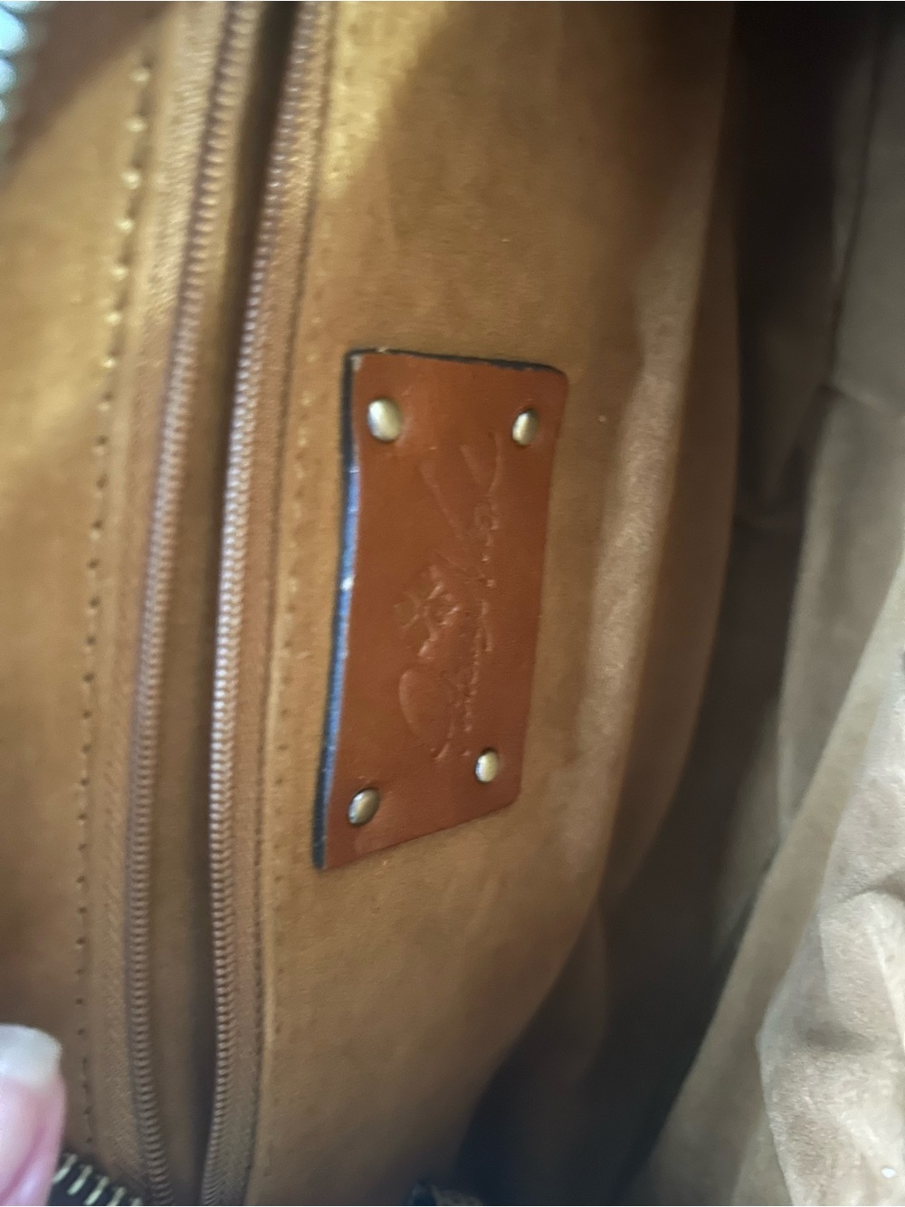 Patricia Nash Tan Floral Petal Crossbody Satchel - Picture 9 of 9